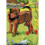 Royal Mini Color Pencil By Number PUPPY & BUTTERFLY - Image 2