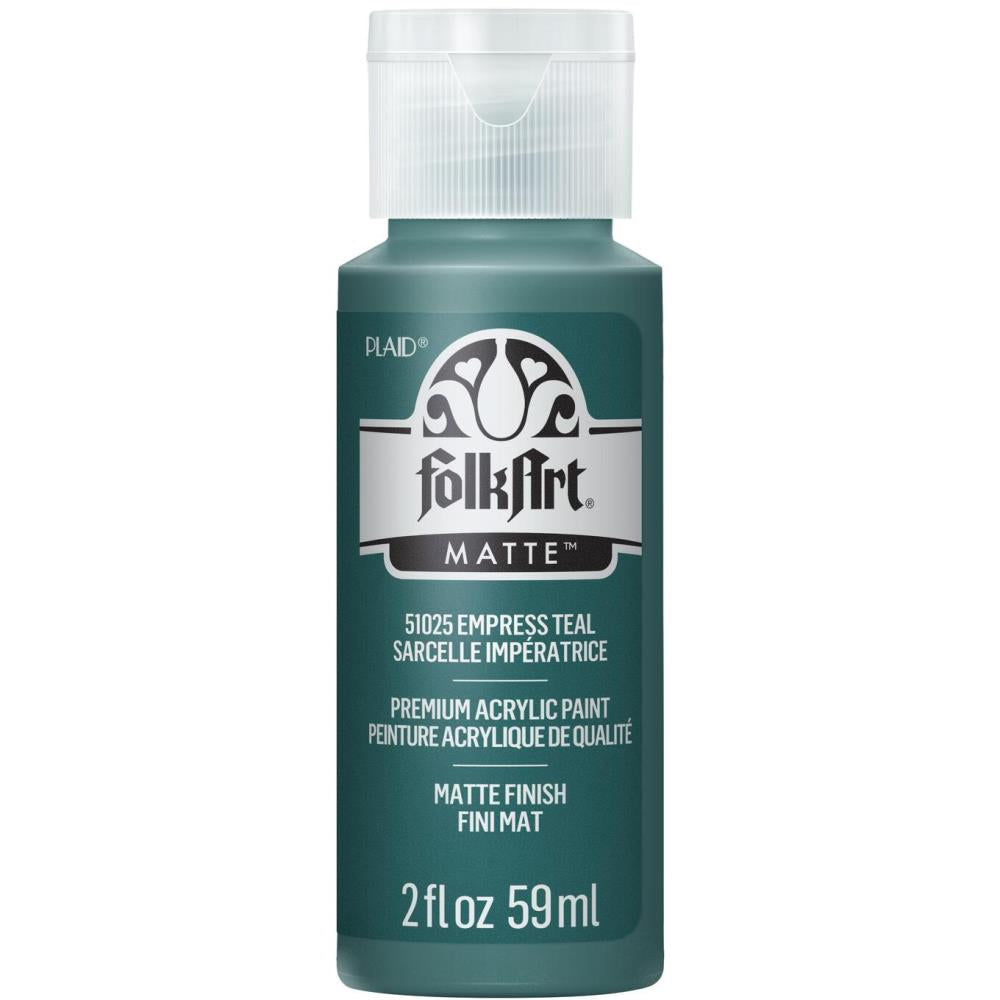 image_d81fffed-438c-40ca-afef-5625bf7fa1ab.jpg FolkArt Matte EMPRESS TEAL Premium Acrylic Paint 2oz - Image 1