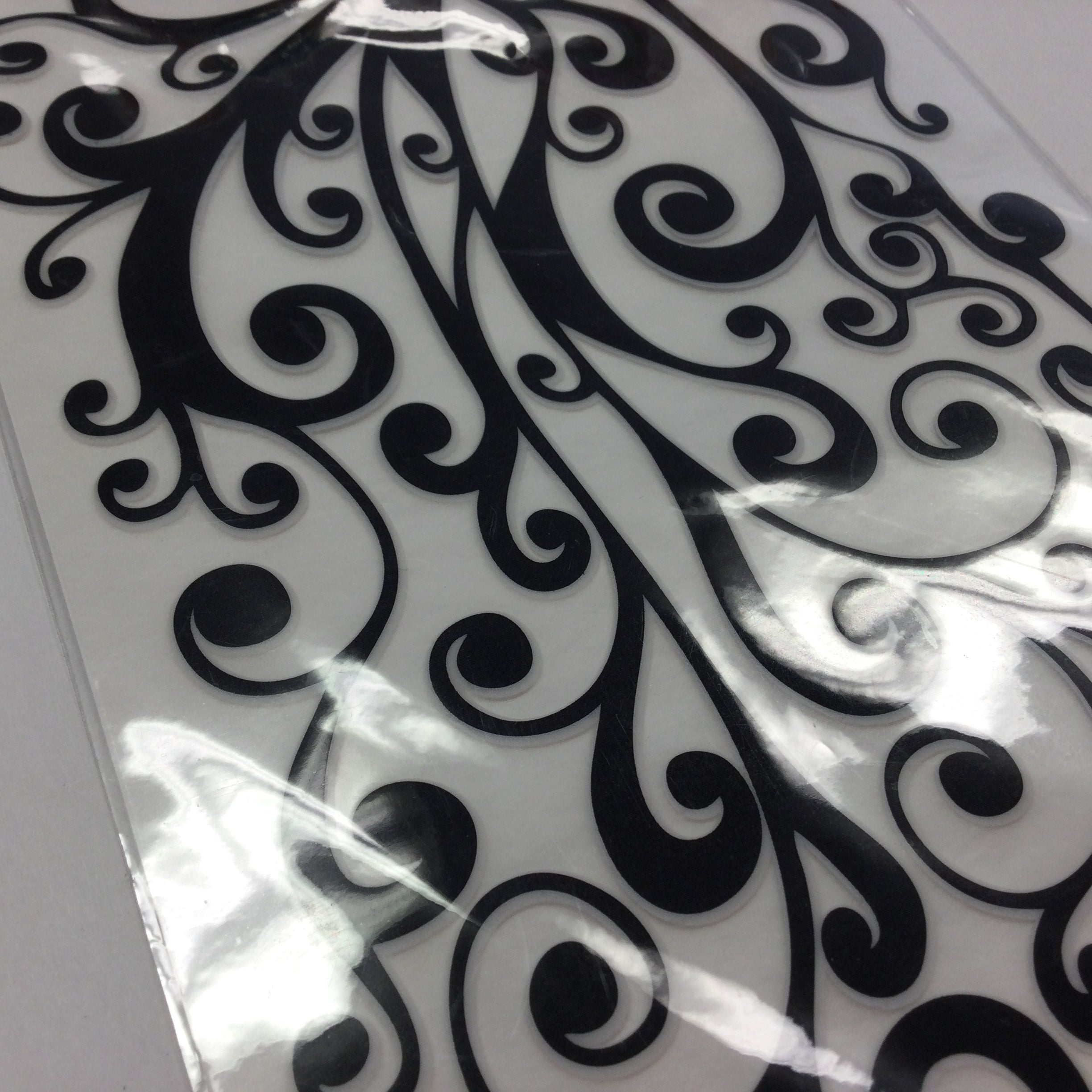 image_d8dd0d18-871f-4623-9799-c20f6113ed8f.jpg Glitz GLAM 12” Flourish Black Rubon Rub-Ons - Image 1