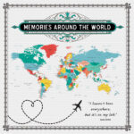 Scrapbook Customs MEMORIES AROUND THE WORLD 12X12 Paper - Image 2