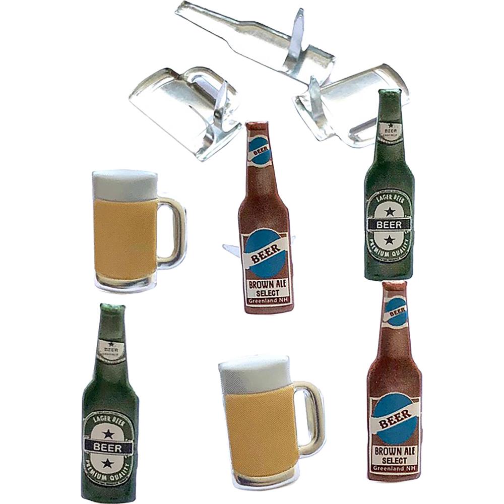 image_d9d8c731-63af-4e47-8c44-e89ee56257ae.jpg Eyelet Outlet BEER Brads 12pc Drink Glass Bottle - Image 1