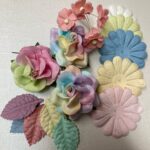 Sweet Roses PASTEL RAINBOW Daisies Cherry Blossoms Leaves 18pc