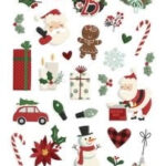 Simple Stories Jingle All The Way PUFFY STICKERS 44pc