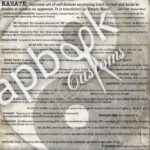 KARATE WORDS 12"X12" Sports Cardstock Paper