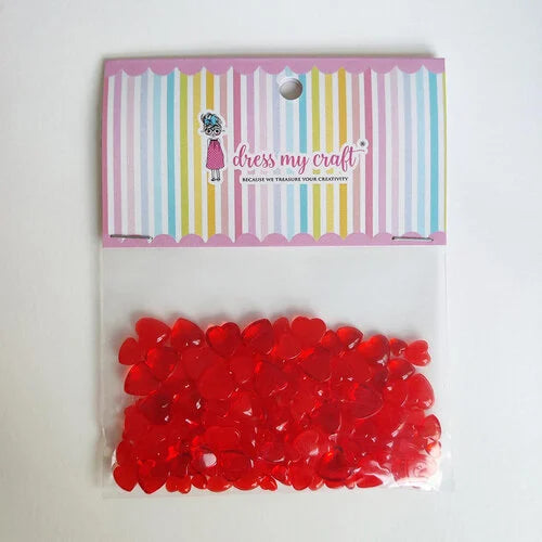 image_da524953-af4c-41c1-8e9d-af9d5afd8dae.jpg Dress My Craft Water Droplet RED HEART Embellishments - Image 1