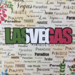 LAS VEGAS Tropical Tri-Color Flag Laser Cut Title