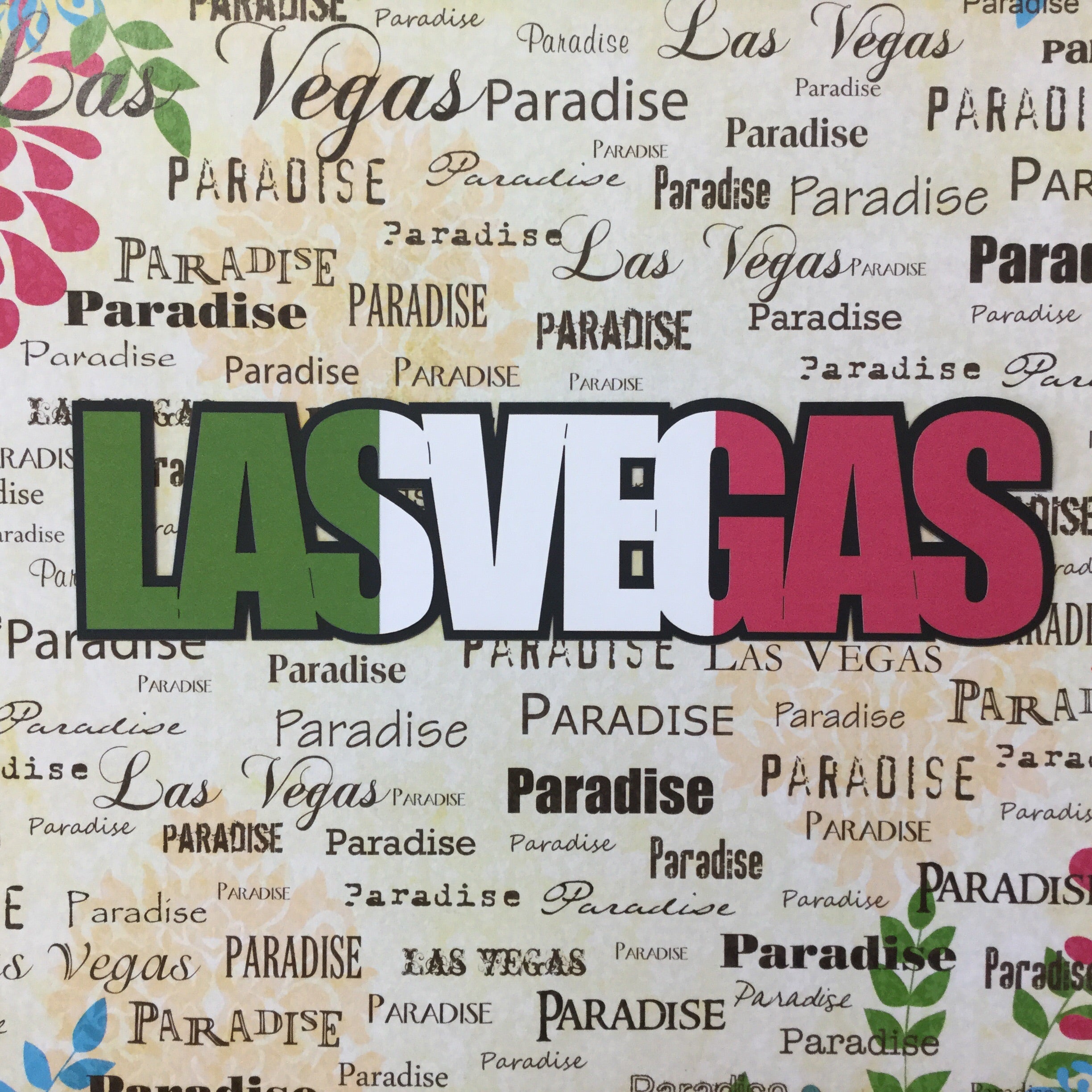image_db00e0f7-701a-4d5a-b6fe-beca79871aa3.jpg LAS VEGAS Tropical Tri-Color Flag Laser Cut Title - Image 1