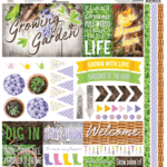 Reminisce GROWING GARDEN Scrapbook Paper Pack 2pc