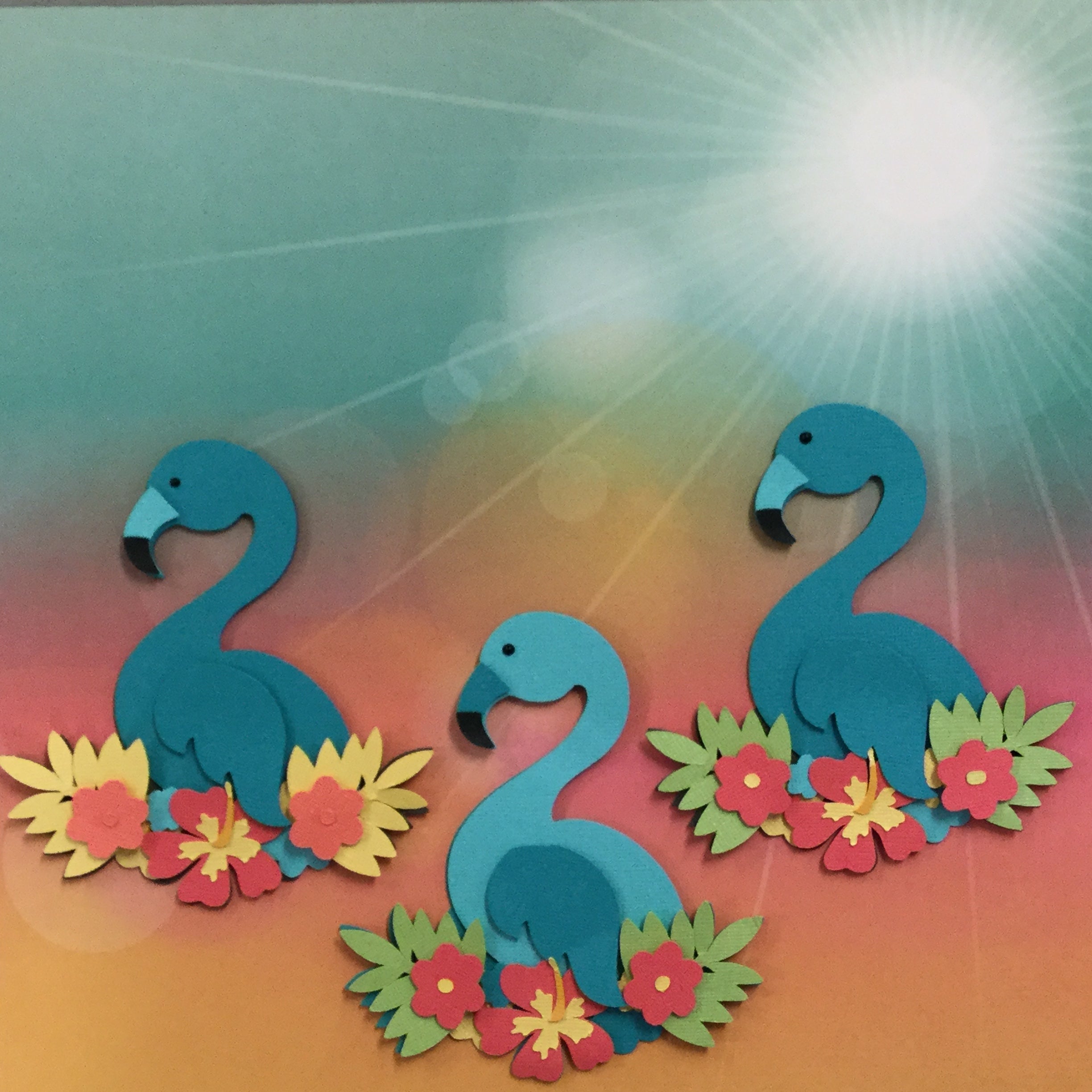 image_db7c6e66-ff98-4653-9608-106ab1a2d618.jpg FLAMINGO Summer Scrapbook Die Cuts - Image 1