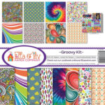 Ella & Viv GROOVY KIT 12"X12" Scrapbook Kit 9pc