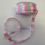 May Arts 1/2" STITCHED SQUARES Ribbon Trim 1 yard yd - Image 2