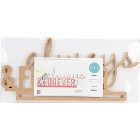 image_dddeeb39-cf03-4b1f-ab38-670794c06bce.jpg Kaisercraft ALWAYS & FOREVER Wall Art 3D Wood DIY 1pc - Image 1