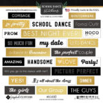 PROM BALLOONS 12X12 Scrapbook School Dance Kit 33pc - Image 2
