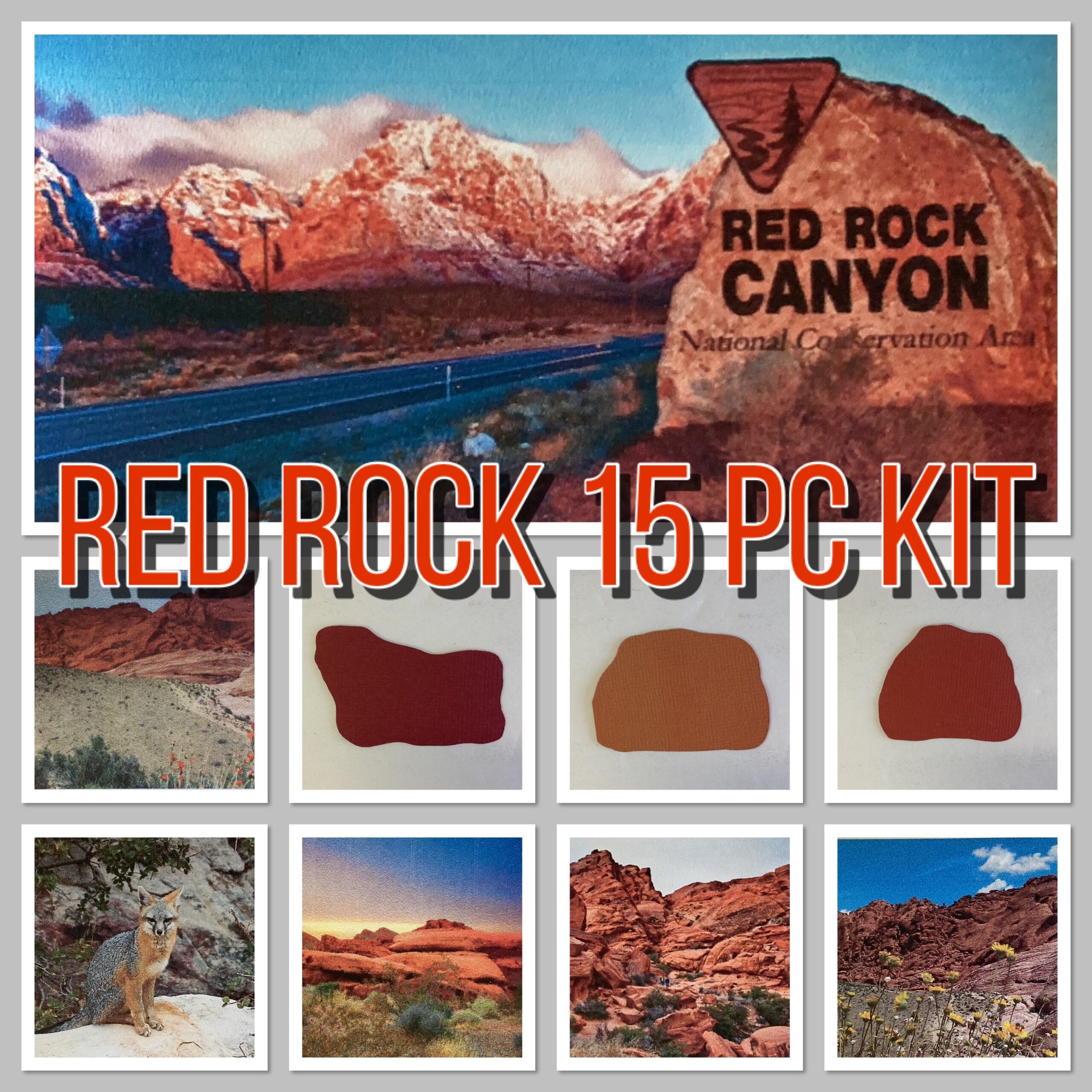 image_df6eb35f-7875-4b05-8c10-59ef5bb49c37.jpg RED ROCK 15 pc Kit 5 Cards & 10 Rocks - Image 1