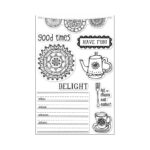 Hero Arts Basic Grey LET THEM EAT CAKE  Cling Stamps 9pc