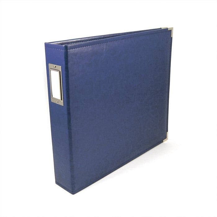 image_dfdea3dd-d20b-4f05-a8b9-164b909a09ca.jpg We R Classic Leather Album COBALT BLUE 12"X12" D Ring Memory Scrapbook - Image 1