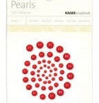 Kaisercraft RED PEARLS Self Adhesive 50 Pieces