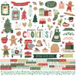Simple Stories BAKING SPIRITS BRIGHT 12"X12" Cardstock Stickers