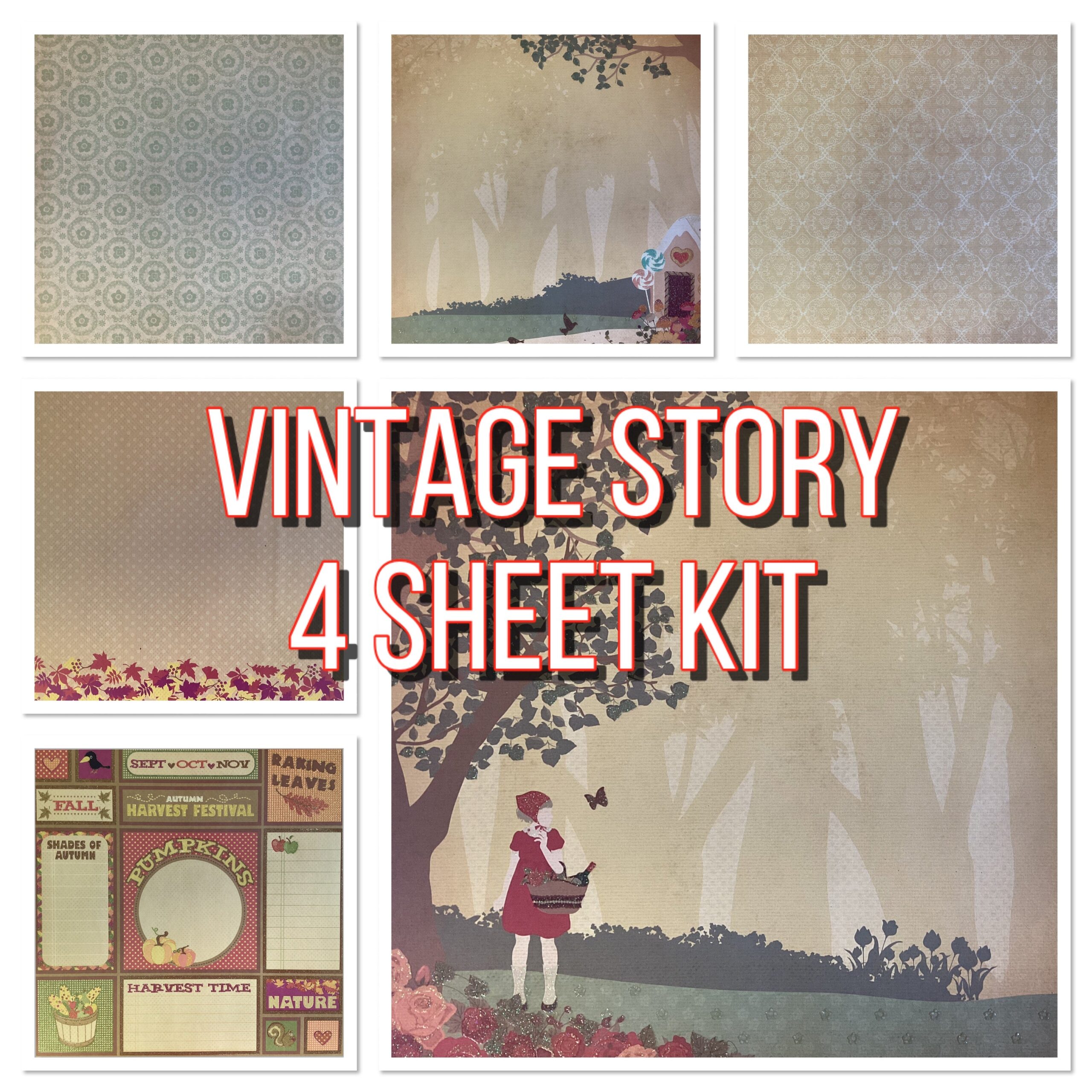 image_e0cb34a5-f022-46dd-8bc3-a7686d129a4d.jpg Best Creation VINTAGE STORY 12"x12" Scrapbook Kit - Image 1
