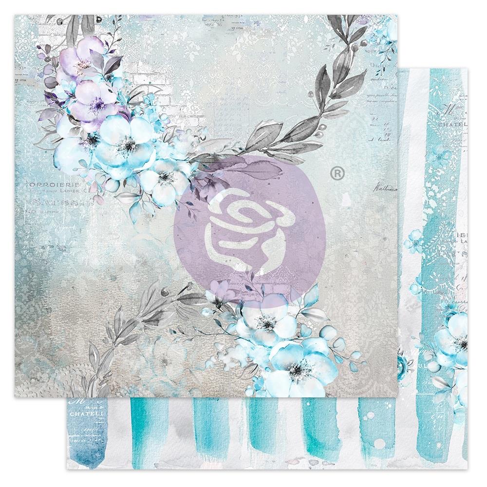 image_e0ccc226-7dc3-437f-9184-94901e690f07.jpg Prima Aquarelle Dreams FORGET ME NOT 12"X12" Scrapbook Paper - Image 1