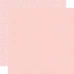 Echo Park Dots & Stripes BLUSH 12"X12" Scrapbook Paper