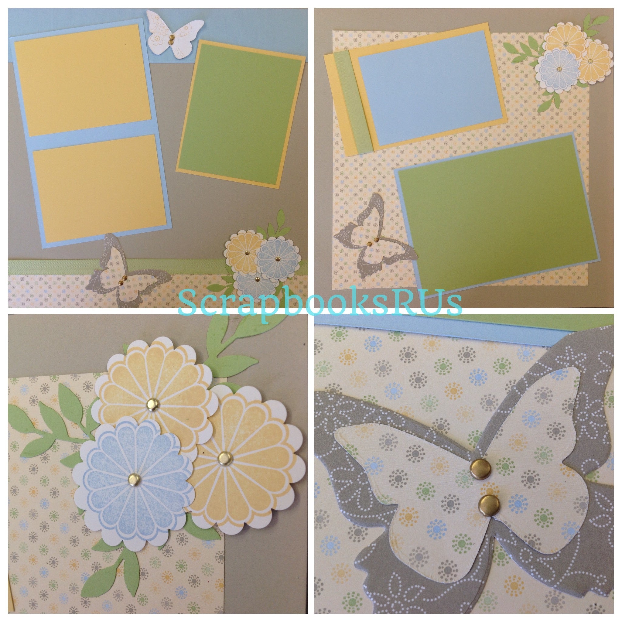 image_e13092af-50b8-45d9-858d-92d8a16ec3f6.jpeg Premade Scrapbook Page (2) 12"x12" Stampin Up SPRING TIME - Image 1