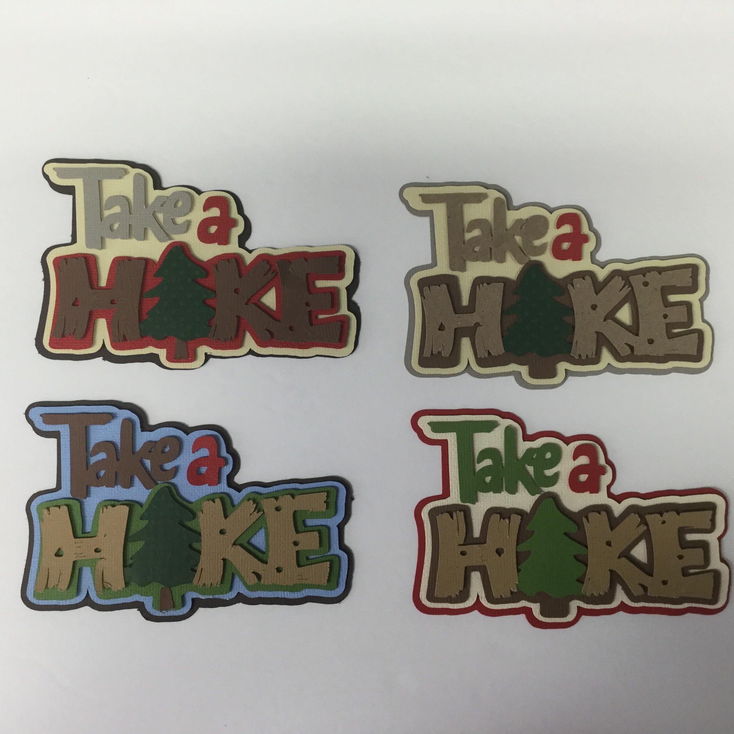 image_e2797ec4-fa22-412f-891d-eab968c0e96b.jpg TAKE A HIKE Camping Scrapbook Die Cut Embellishment - Image 1