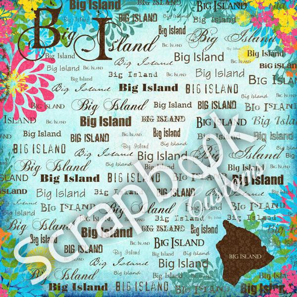 image_e28215ba-d121-45e3-929a-9057f5caefd9.jpeg HAWAII BIG ISLAND 12"X12" Scrapbook Customs Paper - Image 1