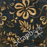 HAWAIIAN FLORAL BLUE 12"X12" Scrapbook Customs Paper