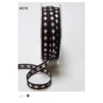 May Arts 3/8" Solid Diamond Ribbon 1 yard - Image 3