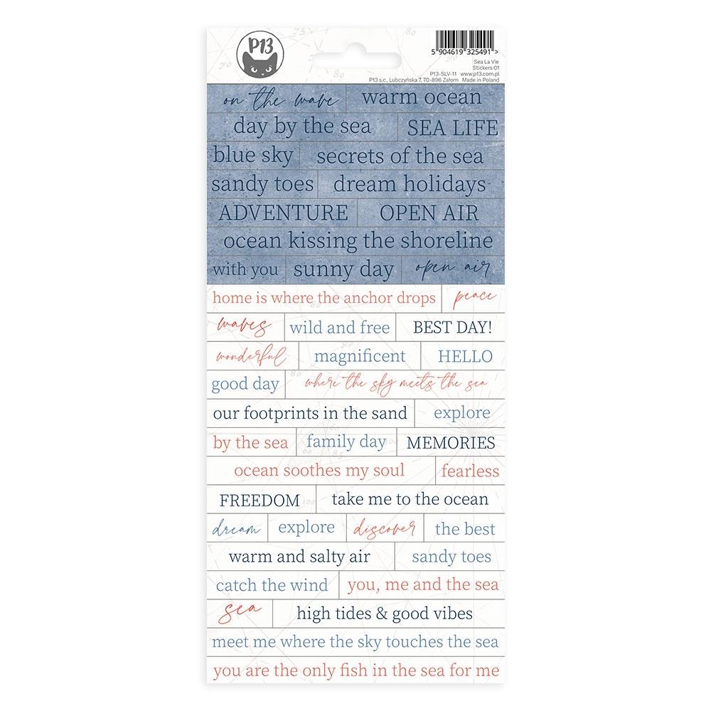 image_e404833a-d6b5-42a5-a081-5f3a52140174.jpg P13 SEA LA VIE Word Stickers 01 Ocean Sea 45pc - Image 1