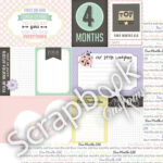 BABY GIRL MONTHS 12"X12" Scrapbook Customs Paper - Image 4