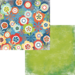 Child's Play Moxxie FLOWER POWER 12X12 Scrapbook Sheet
