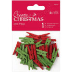 Docrafts Papermania Create Christmas MINI PEGS 36pc