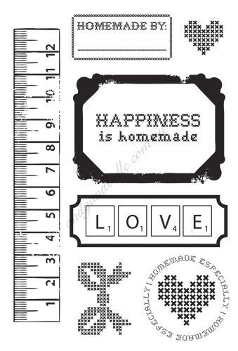 image_e544febb-3dcd-4ee8-9f5b-5d0eb4ec73db.jpg Kaisercraft HOMEMADE Clear Acrylic Stamps 4"X6" 7 pc - Image 1