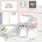 BABY GIRL MONTHS 12"X12" Scrapbook Customs Paper - Image 2