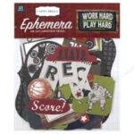 Carta Bella Work Hard Play Hard EPHEMERA Die Cuts 33pc
