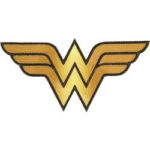 DC Comics WONDER WOMAN Iron On Embroidery Patch Appliqué- Gold