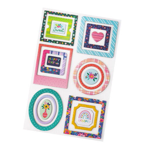 image_e6f28aa1-4c2d-4b34-835e-c4388f69e739.jpg Paige Evans Blooming Wild MINI FRAMES Stickers 18pc - Image 1