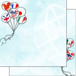 MAGICAL COUNTRY BALLOONS Disney 12"X12" Scrapbook Paper