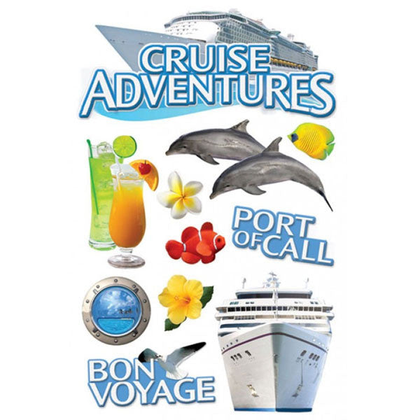 image_e8200a93-d379-467a-ad87-843fee37c02d.jpeg Paper House CRUISE ADVENTURES 3D Stickers 11pc - Image 1