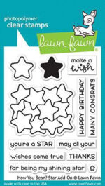 Lawn Fawn HOW YOU BEAN STAR ADD ON Clear Stamps 12 pc
