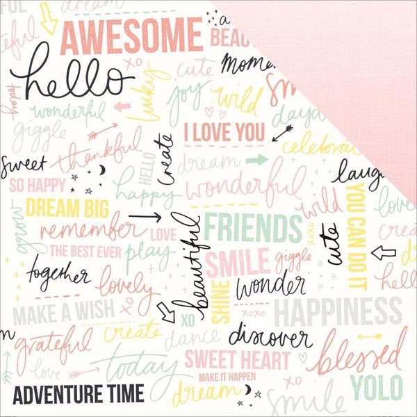 image_e895ca0d-3bac-4575-b3b7-c6fdd9699b1a.jpg Kaisercraft Daydreamer YOLO 12"X12" Scrapbook Sheet - Image 1