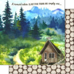 National Park NPWC CABIN WC & WOOD ROUNDS 12"X12" Paper