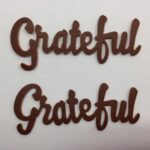 Faux Leather Word GRATEFUL Fall Scrapbook Title 1pc - Image 2