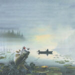 Papers Best LK01 BASS AT DAYBREAK Fishing Sheet 12"x12"