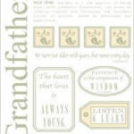 SRM Say It With Stickers GRANDFATHER Scrapbook Cards