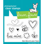 Lawn Fawn BEE MINE Clear Stamps 3"X2" 8pc