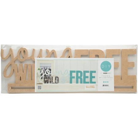 image_ec1e62e0-83d0-4eed-9b4e-259391856bc9.jpg Kaisercraft YOUNG, WILD & FREE Wall Art 3D Wood DIY 2pc - Image 1