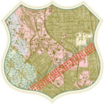 Making Memories GREAT ESCAPE DIECUT MAP 12"X12" Scrapbook Paper 1 Sheet
